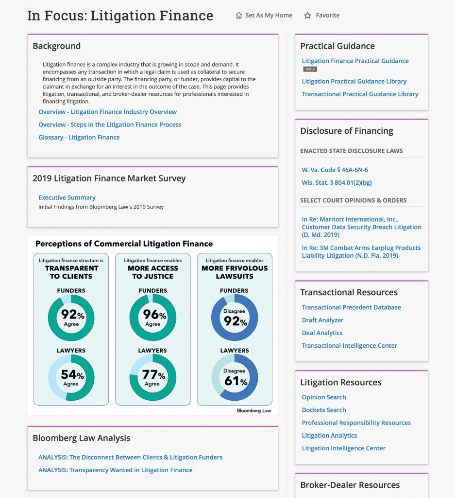 Litigation Finance Overview screenshot