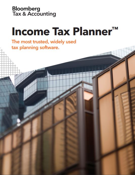 Bloomberg Tax Technology Income Tax Planner Brochure
