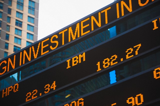 Stock prices displayed at Wall Street, New York City, New York State, USA --- Image by © Alan Schein Photography/Corbis