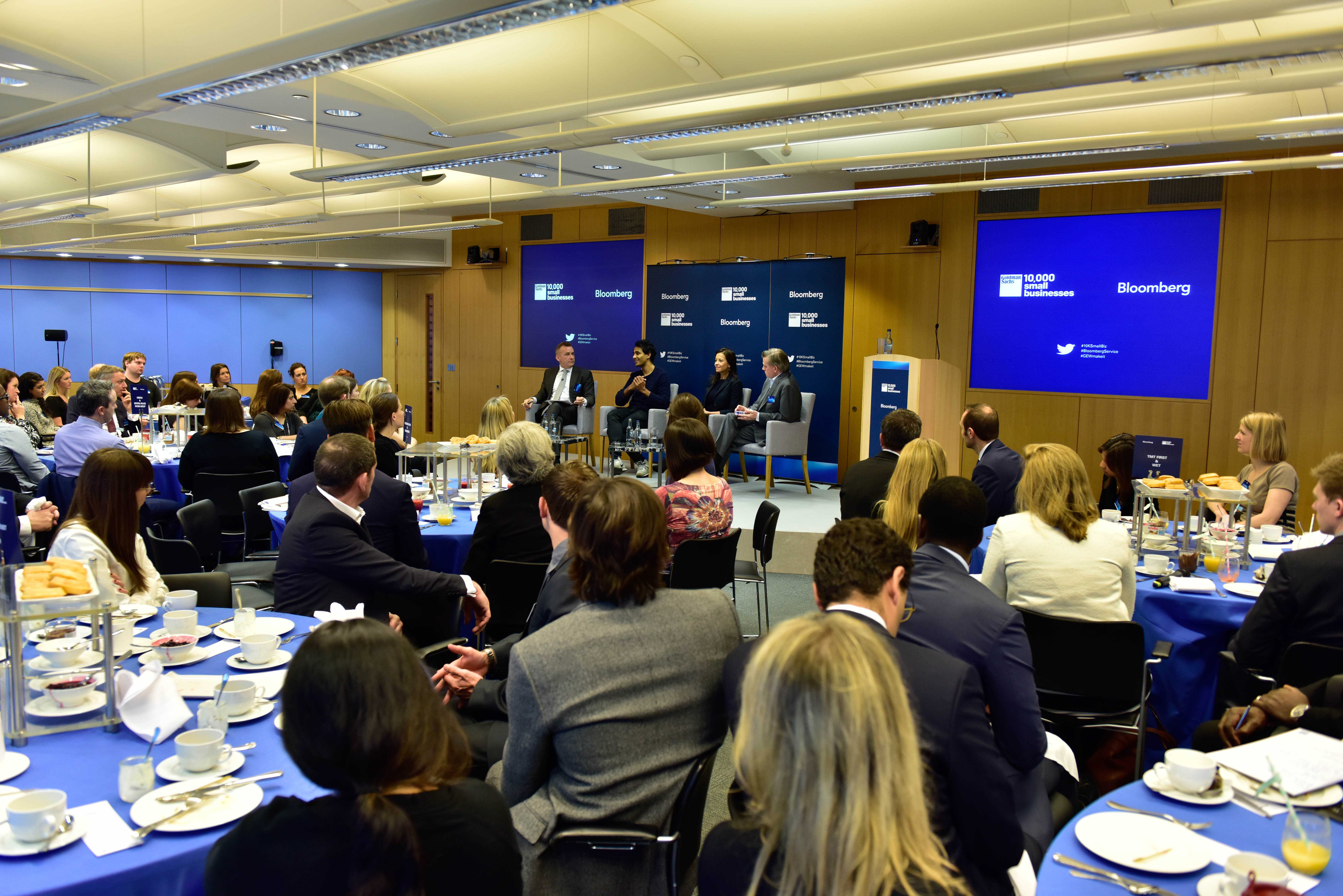 Bloomberg TelevisionV's Manus Cranny hosted a panel with Bloomberg's Kevin Sheekey, Goldman Sach's Dina Powell and Second Home's Rohan Silva