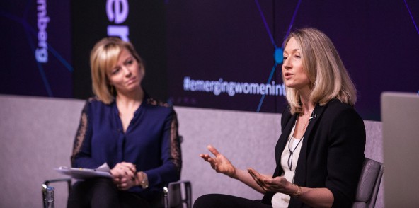 (from left): Carolyn Hyde, Bloomberg Television Anchor; Sophie Cornish, MBE and Co-Founder of notonthehighstreet.com