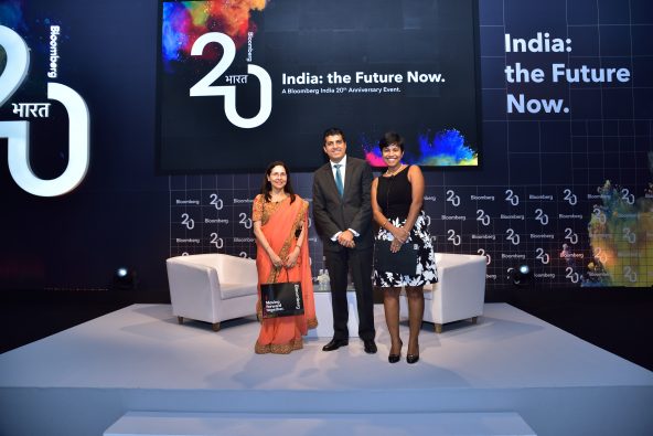 SCB CEO Zarin Daruwala with Sunny and Candice, Bloomberg