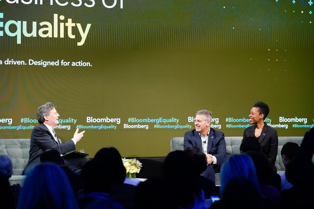  Bloomberg Editor in Chief, John Micklethwait spoke with Bob Moritz, Global Chairman of PwC and Elizabeth Nyamayaro, Global Head of the HeForShe Initiative, UN Women 