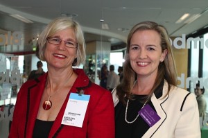 Kathleen Conlon, non-executive director on the boards of CSR, Lynas and REA Group(left) and Barclays' Chief Executive Cynthia Whelan (right)