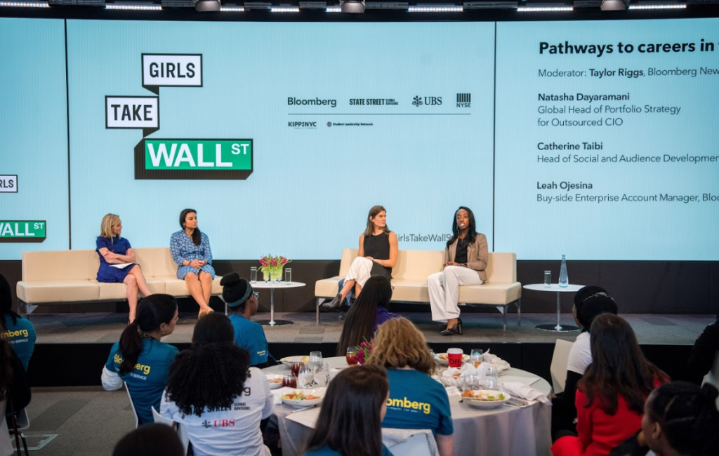 Girls Take Wall Street panel during International Women’s Day hosted by Bloomberg LP