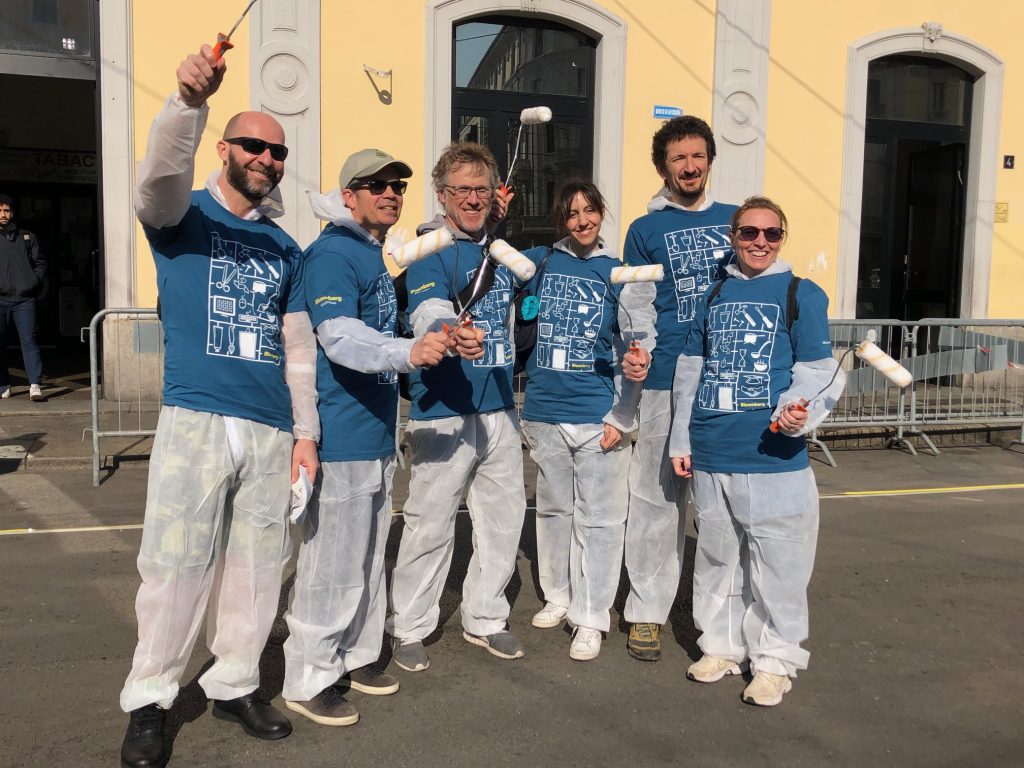 Employees L-R: Giovanni Latella, Dan Liefgreen, Jerrold Colten, Paola Buscemi, Carlo Truffelli and Lorena Ferrari