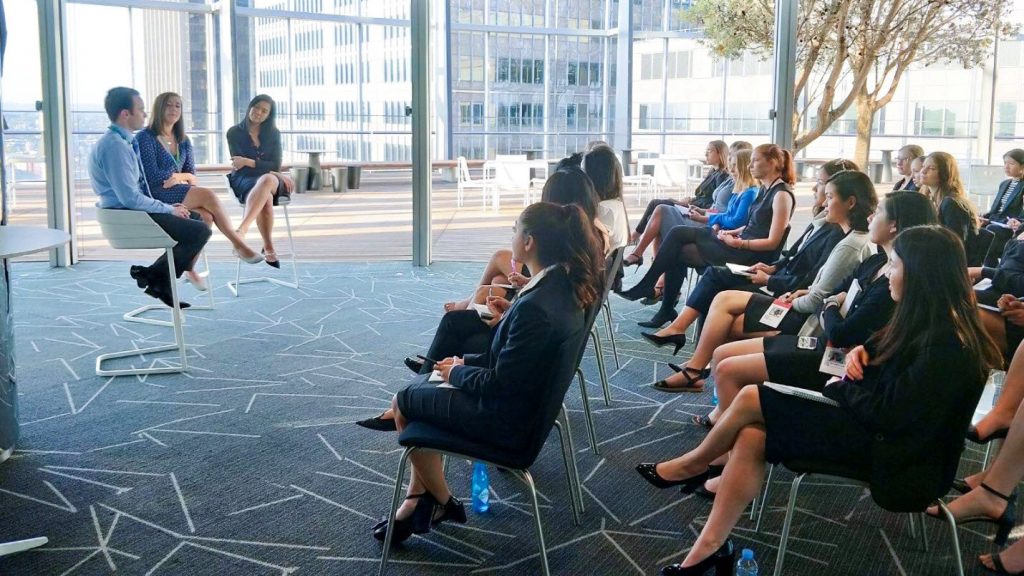 Bloomberg employees sharing professional tips at the event in our Sydney office